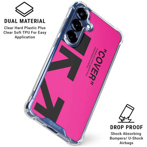 Black and Pink Arrows Galaxy S25 Clear Case